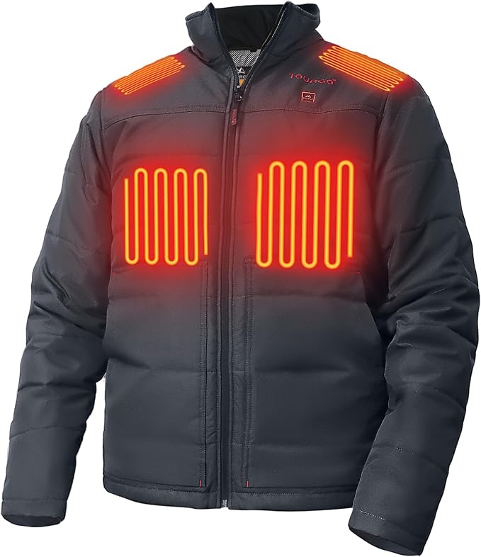 Heated Jacket for Men Heated Work Jacket with 12V 16000mAh Battery La tourgotech