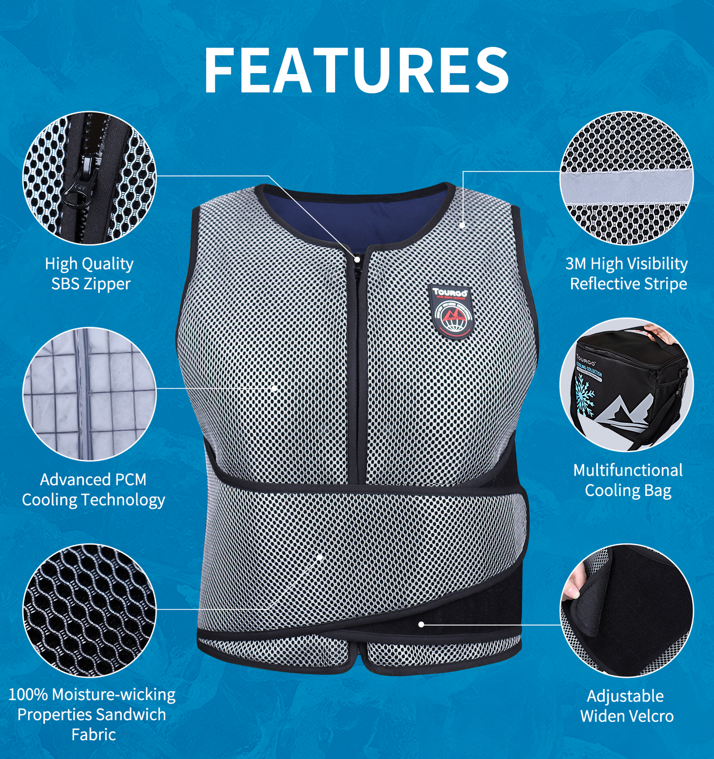 PCM Cooling Vest for MS Patients,Cooling Vests for Women with 3 PCM Packs - Provides Constant 65℉ for 3-5 Hours, Ideal Ice Vest for MS Patients,Indoor Cooling