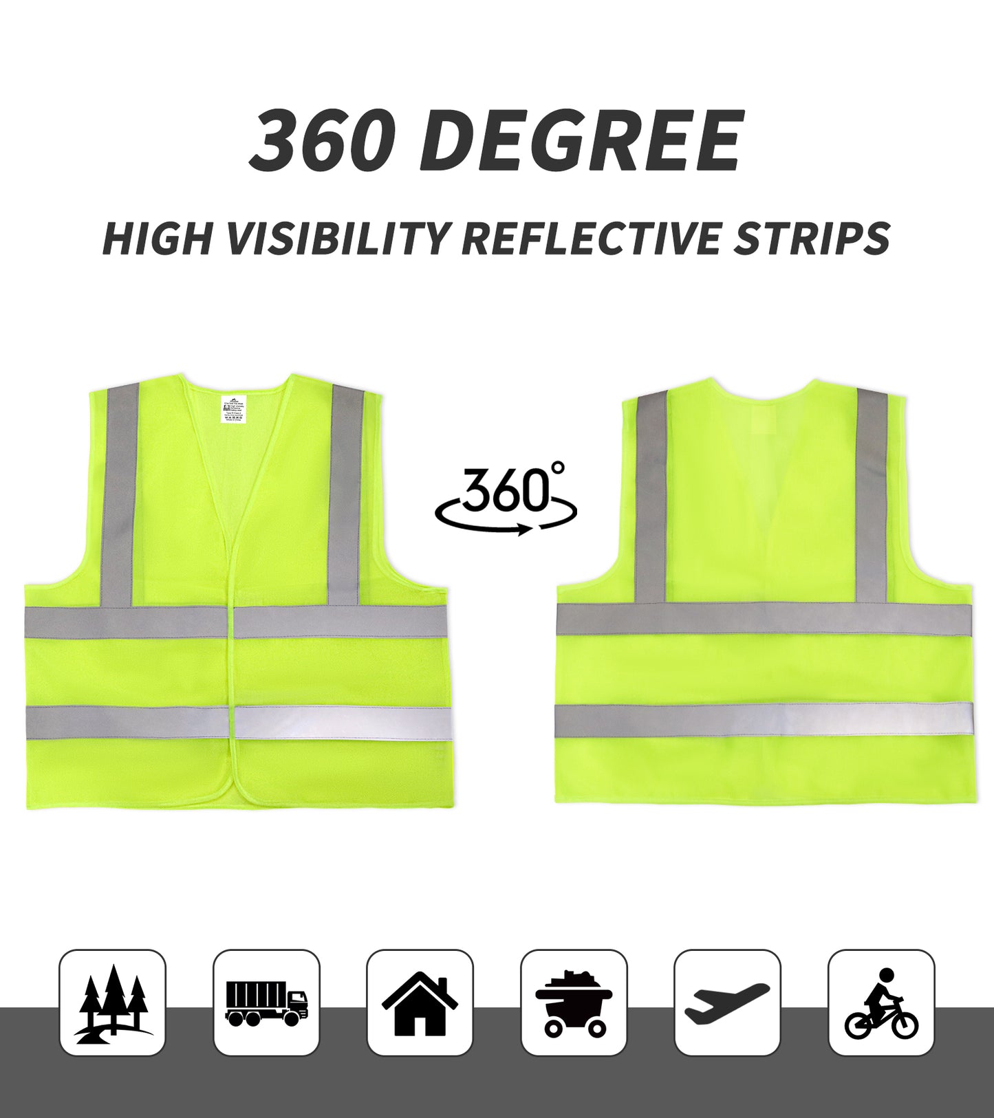 Safety Vest Meets ANSI Class 2 Standards, Reflective Vest for Men Women, Mesh High Visibility Vest