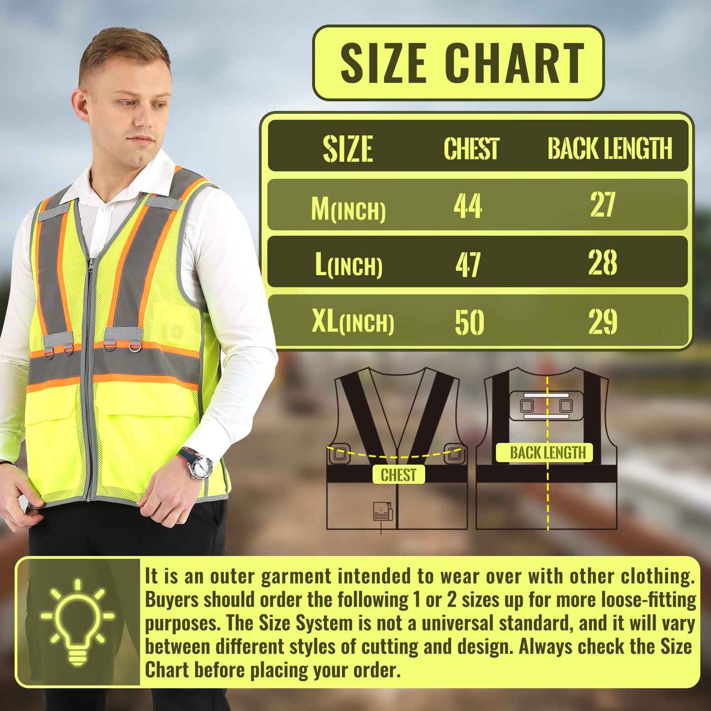 Semiconductor Cooling Vest with Battery Pack Hi-Vis Reflective Vest